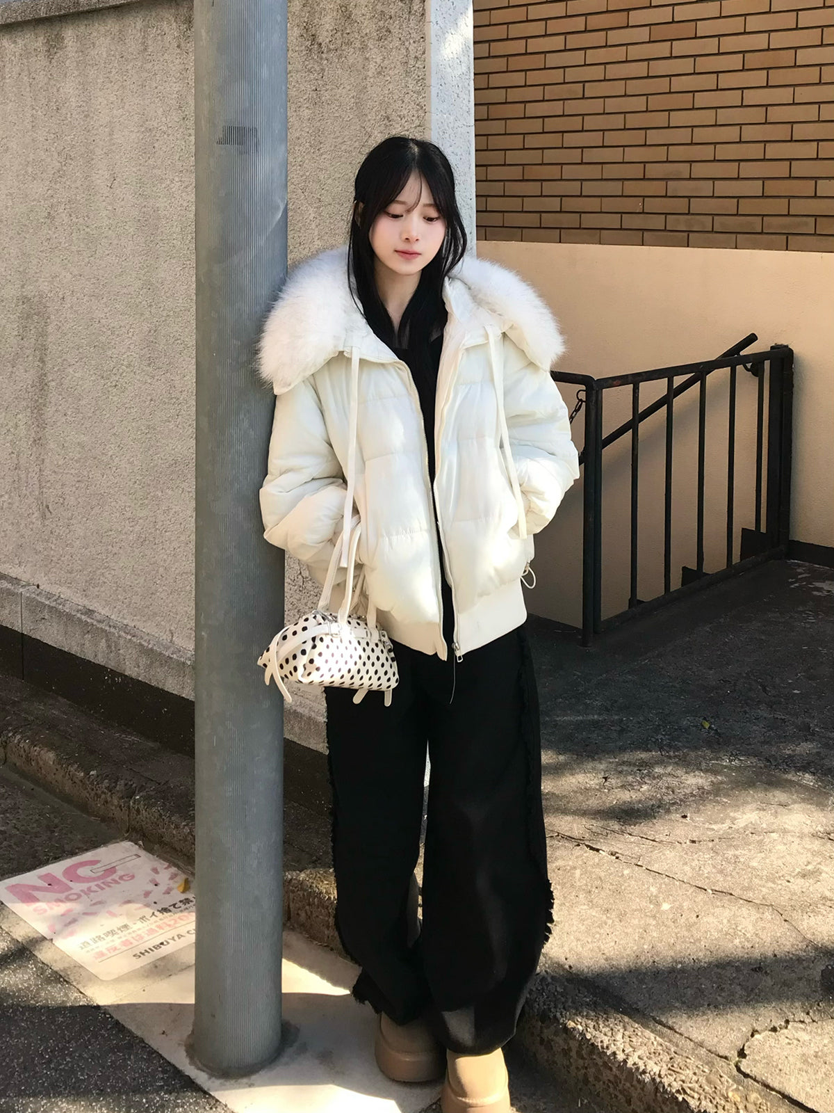 ビッグカラーファータッチブルゾン