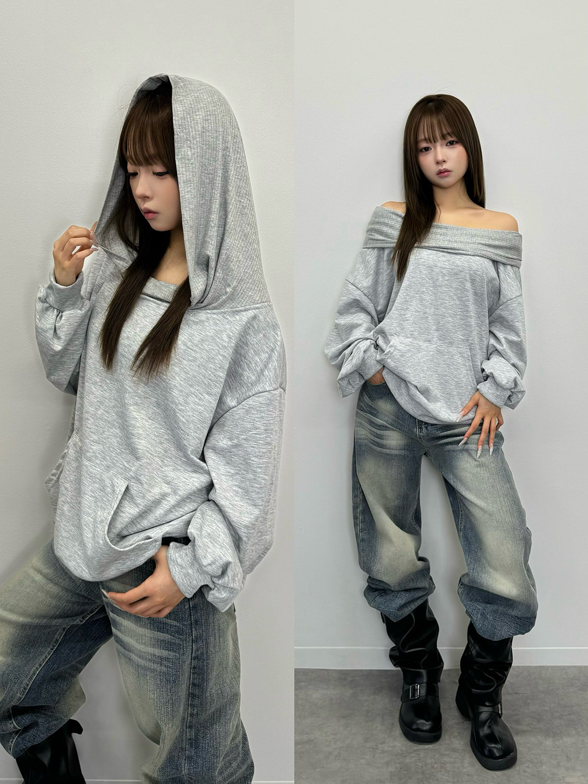 2WAYスウェットパーカー