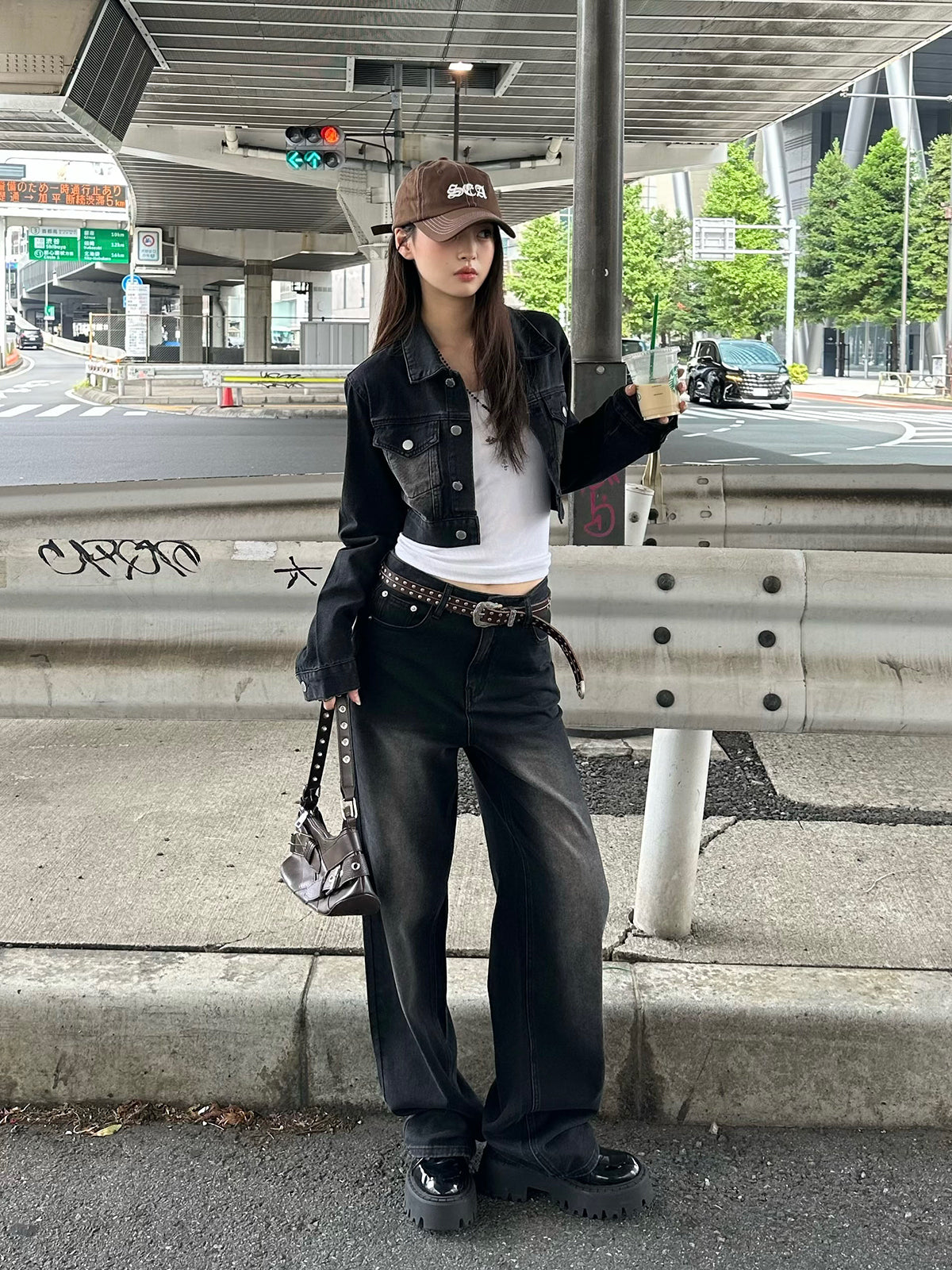 クロップドジャケットデニムセットアップ