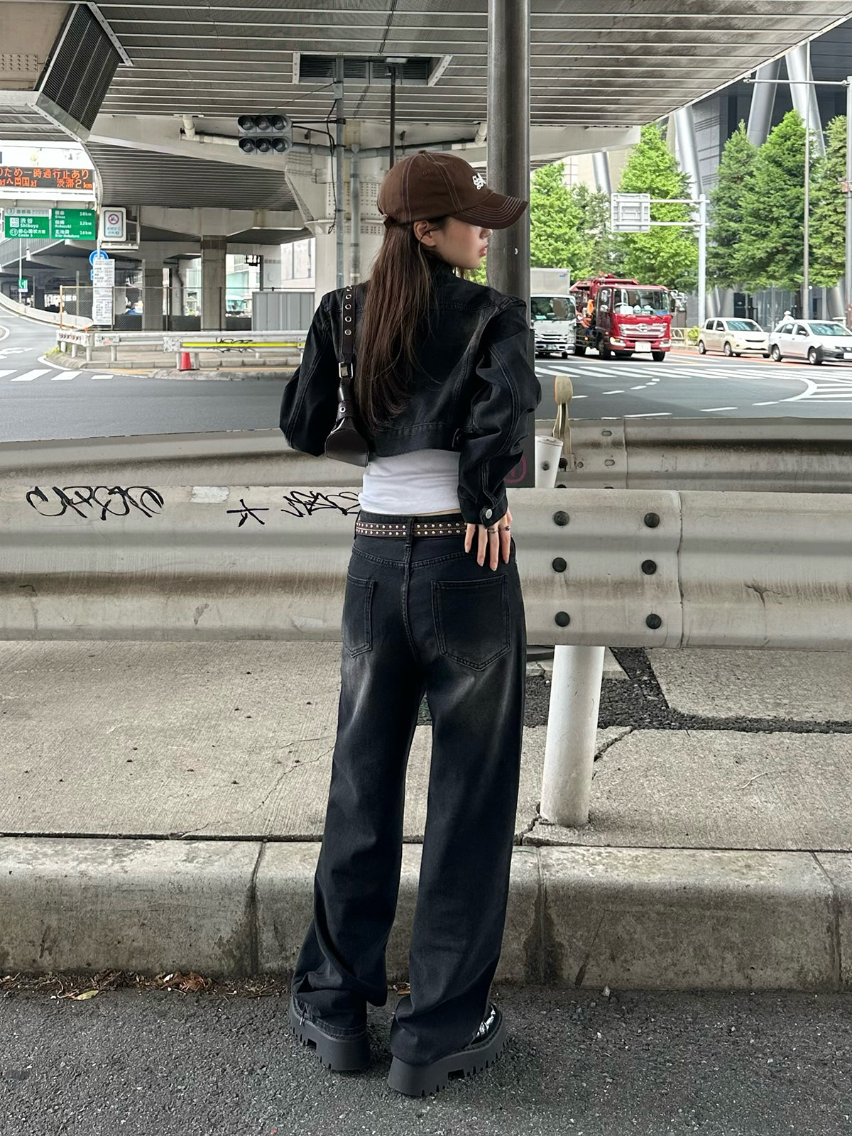 クロップドジャケットデニムセットアップ