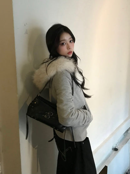 ファータッチフーディーライダースジャケット