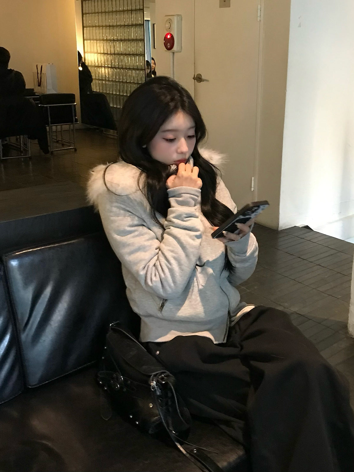 ファータッチフーディーライダースジャケット