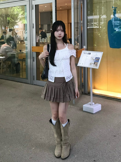 6/4★홀터 플라워 레이스 컷소