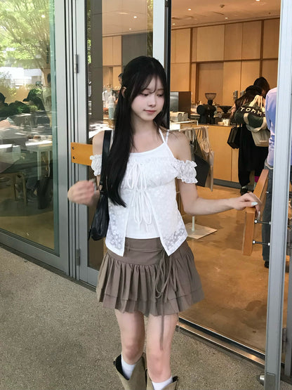 6/4★홀터 플라워 레이스 컷소