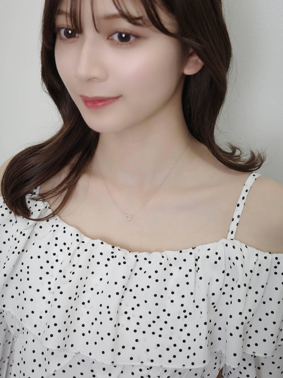 비쥬 하트 목걸이