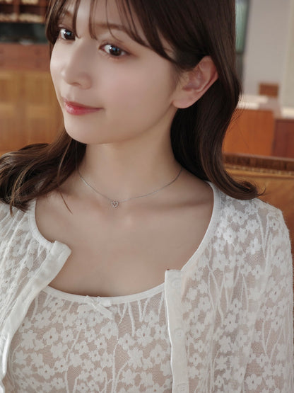비쥬 하트 목걸이