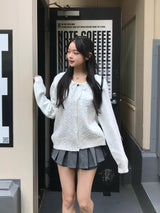 プリーツベルトミニスカパン - グレー