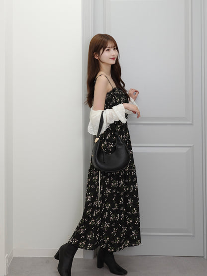 スリットフラワーキャミワンピース