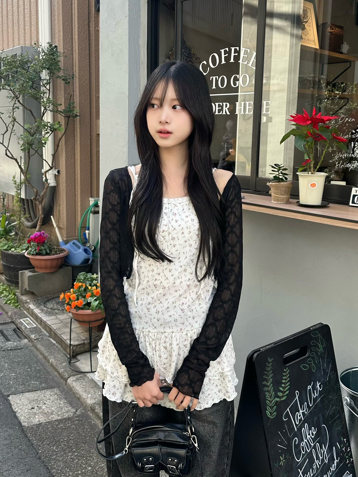 ショルダーリボンティアードキャミワンピース