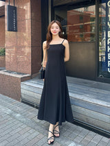 Camisole flare dress - black