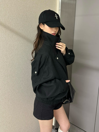 ダブルカラージップ2WAYコート