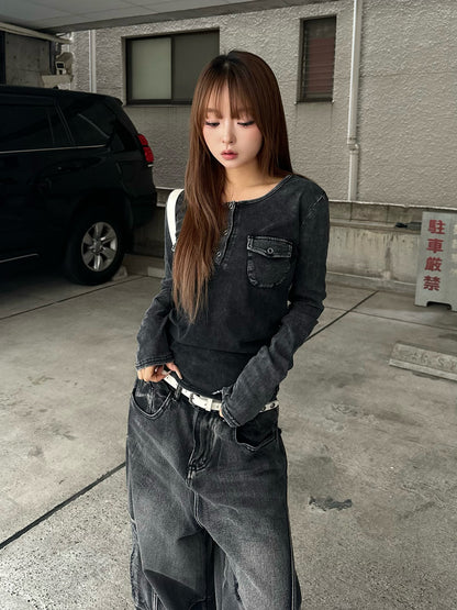 2/12★写真　 水洗亨利领T恤