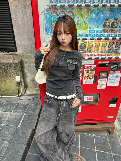 2/12★写真　 水洗亨利领T恤