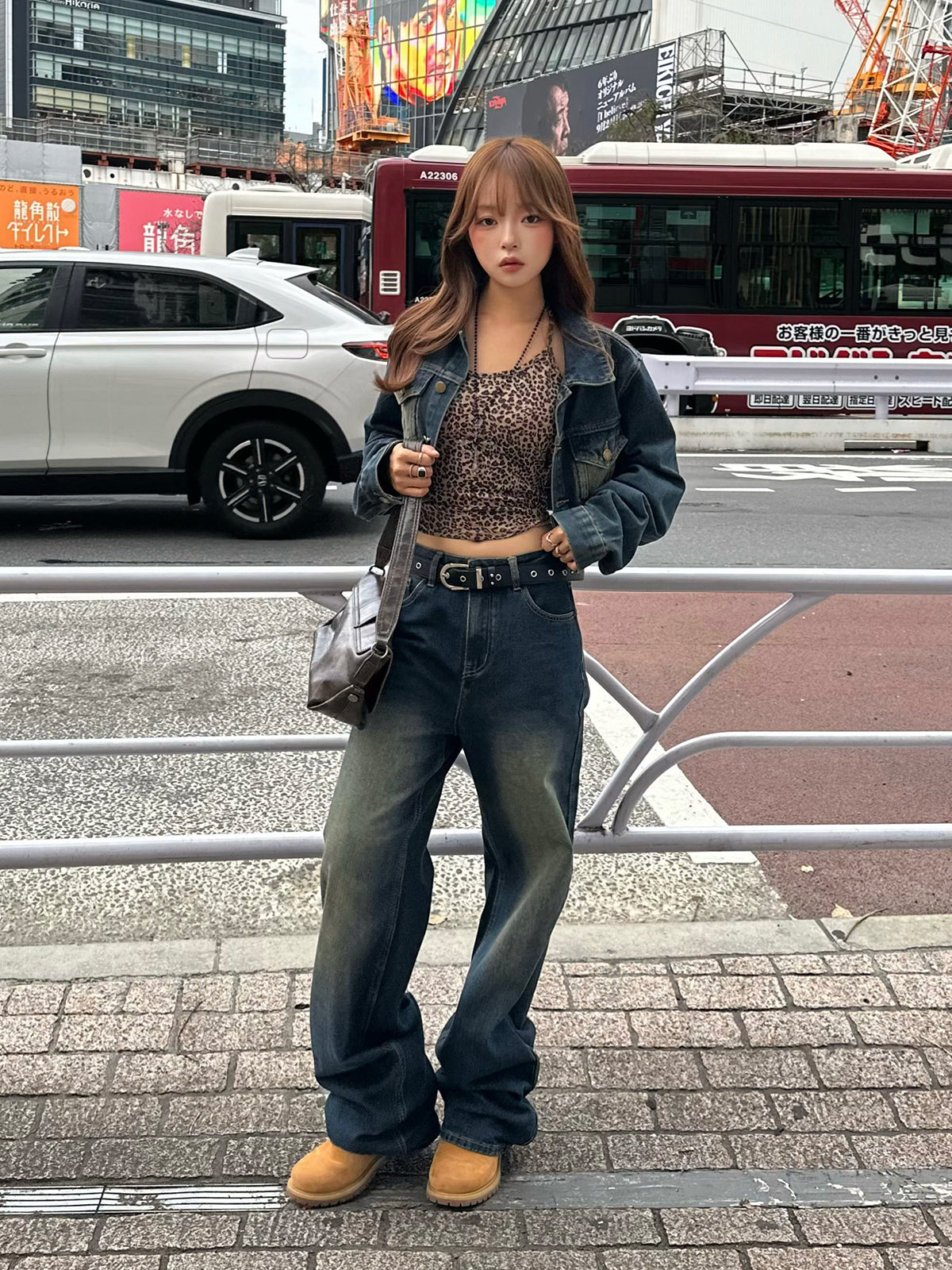 クロップドジャケットデニムセットアップ