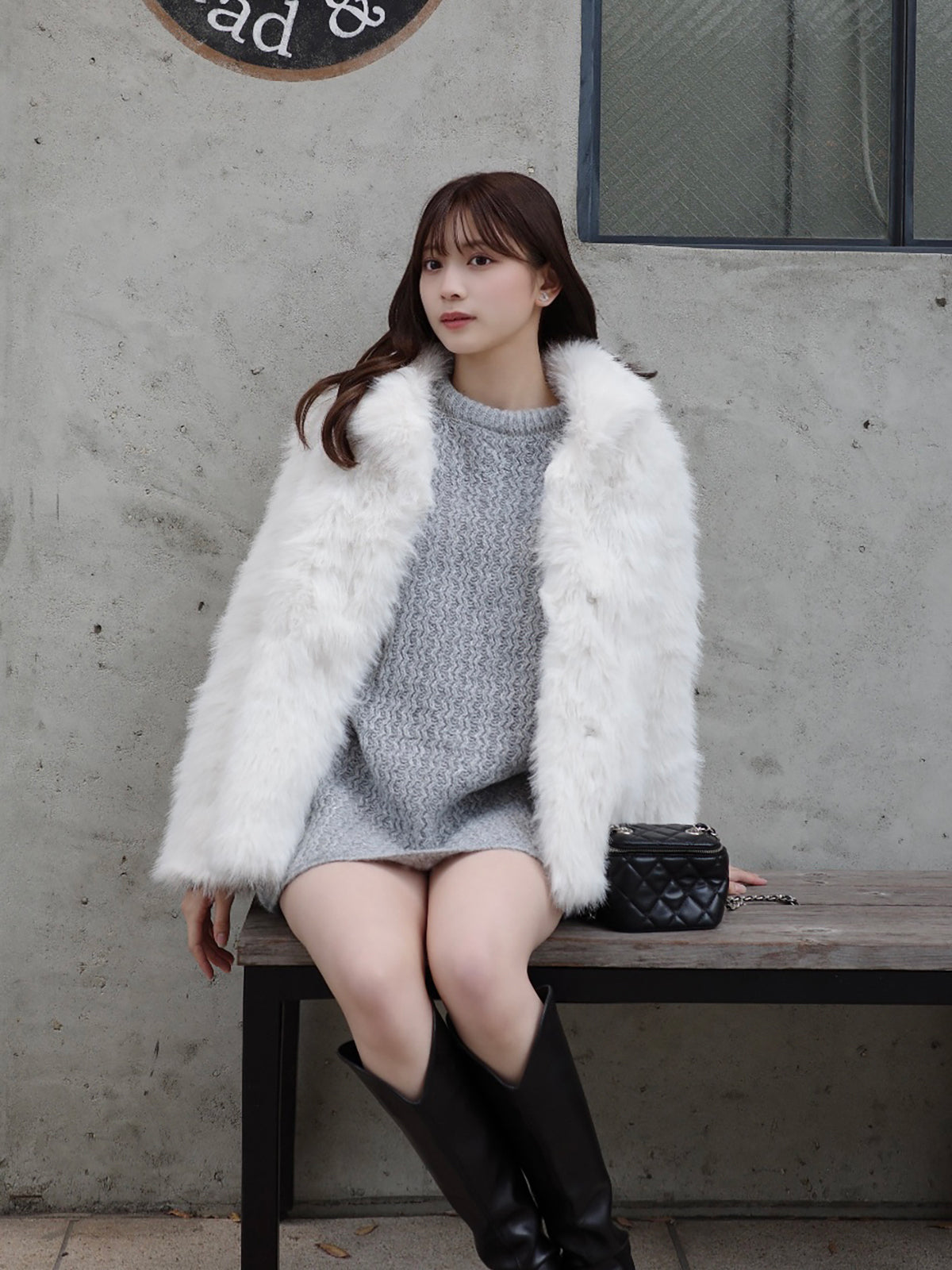 12/11★Size 蕾丝蝴蝶结宽松亮片针织衫