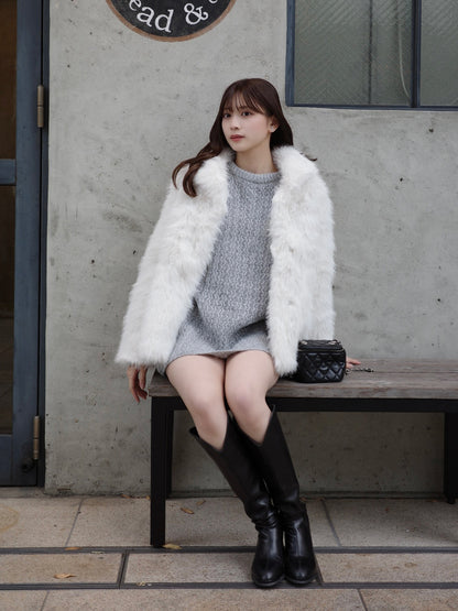 ラインストーンホックファータッチコート