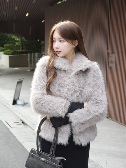 ラインストーンホックファータッチコート