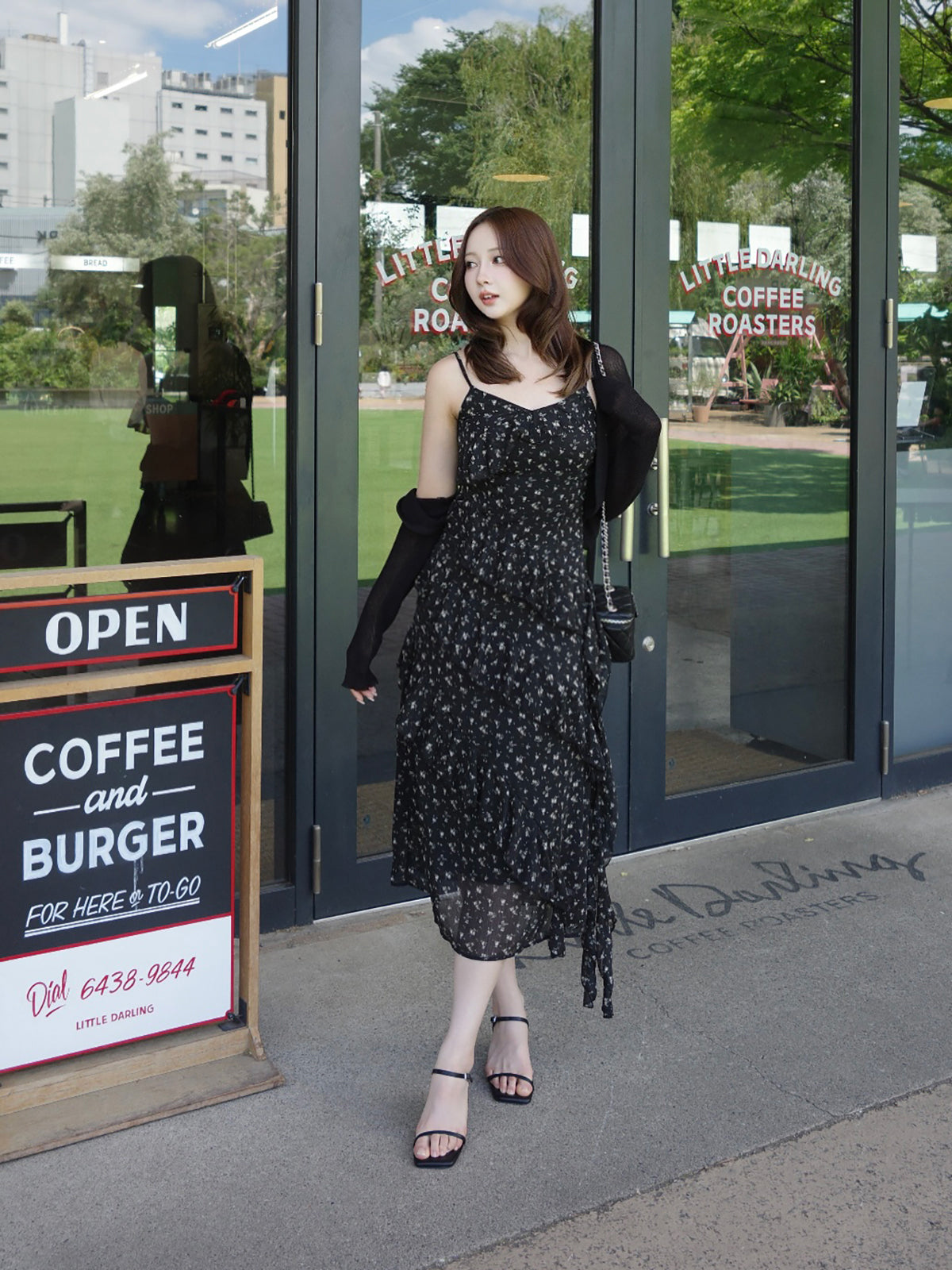 フラワーフリルキャミワンピースボレロセット