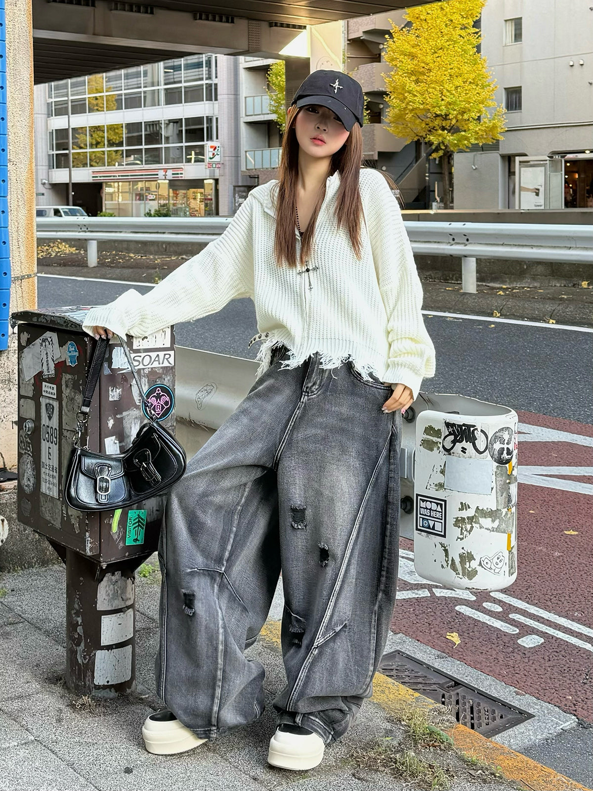 ダメージフリンジニットパーカー – ANDOR ONLINE