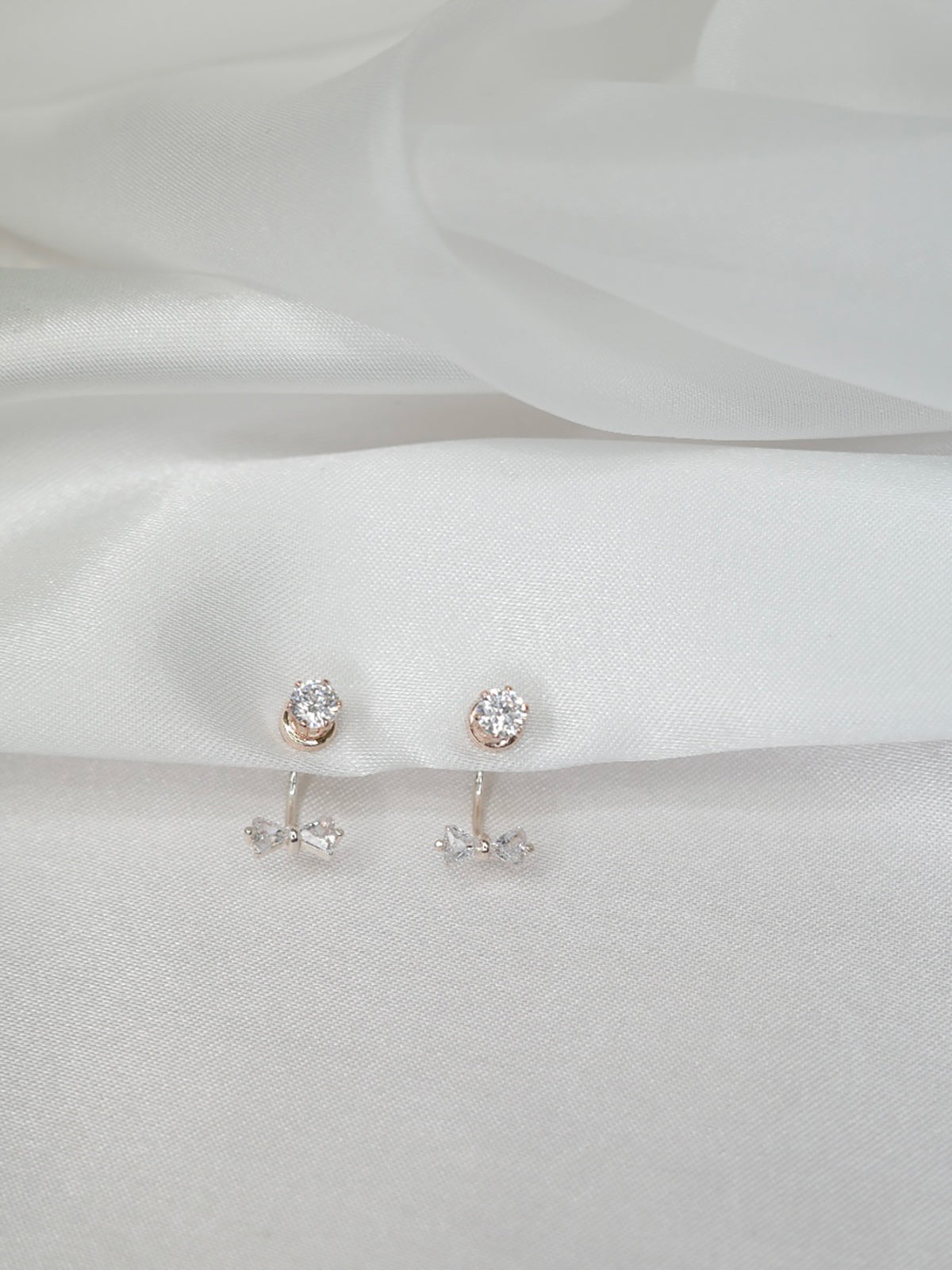 2wayタイニーリボンマグネットピアス