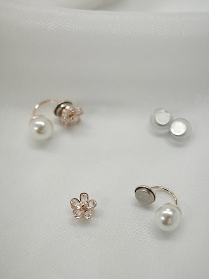 2wayデイジーマグネットピアス