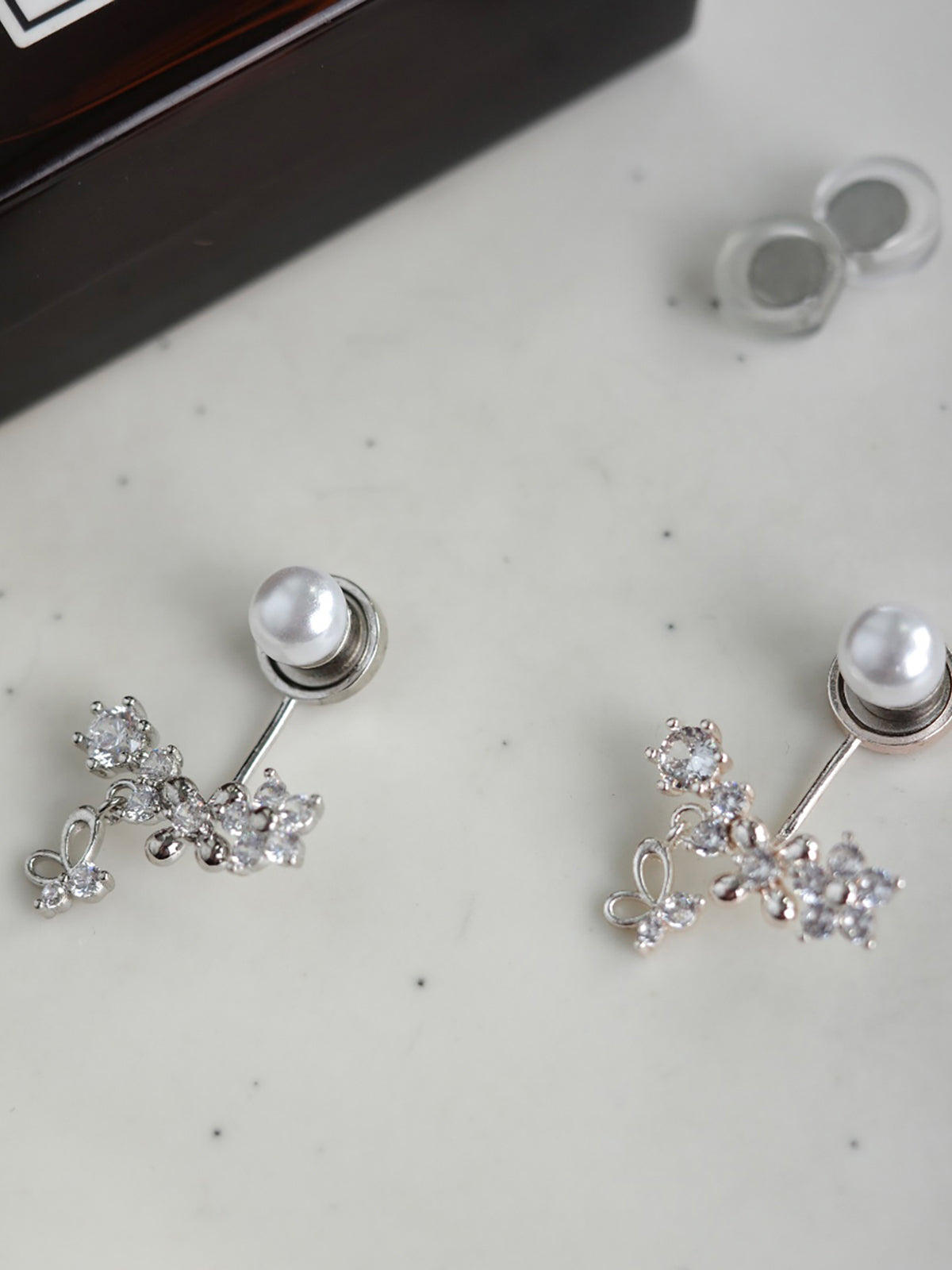 2wayスウィングフラワーマグネットピアス